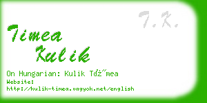 timea kulik business card